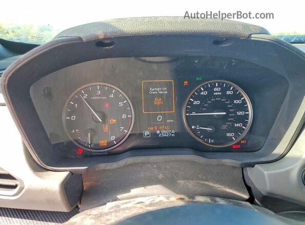 4S4GUHT60S3701250 2025 SUBARU CROSSTREK Charcoal ხელსაწყოთა პანელის ხედი