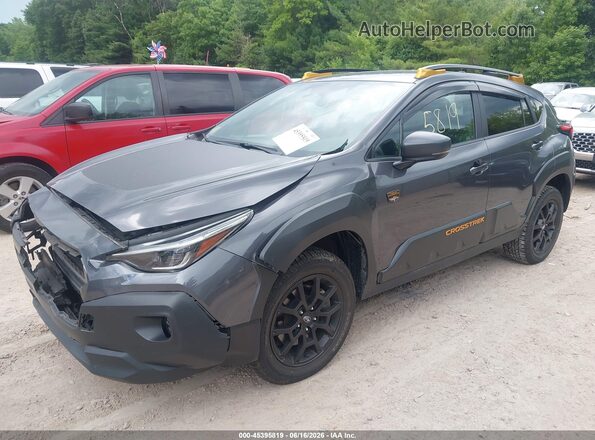 4S4GUHT61S3700852 2025 SUBARU CROSSTREK Gray Առջևի ձախ երեք քառորդ տեսարան