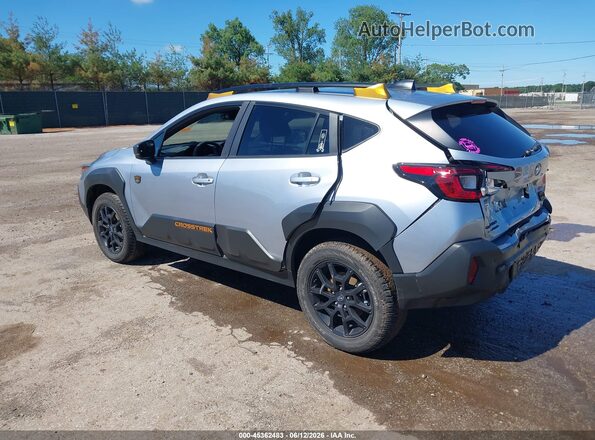 4S4GUHT67R3783679 2024 SUBARU CROSSTREK Silver Trasero izquierdo