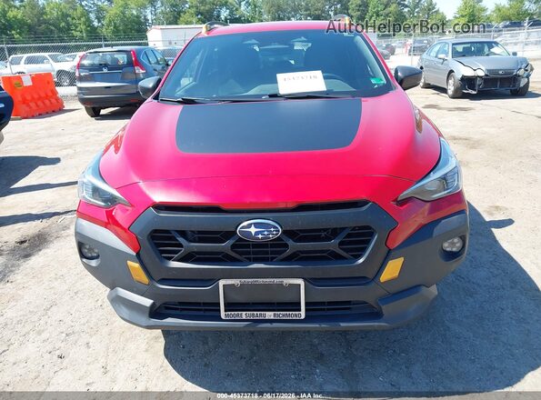 4S4GUHT68R3749492 2024 SUBARU CROSSTREK Red Widok zestawu wskaźników