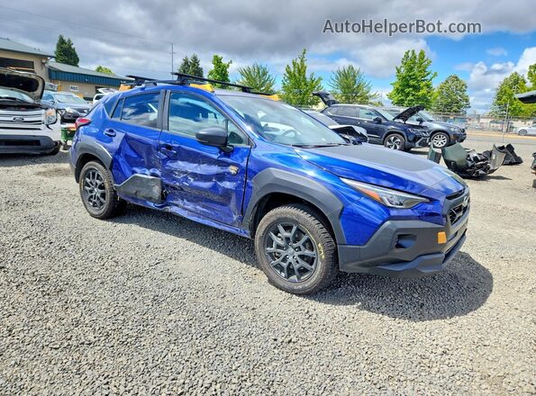 4S4GUHU60R3780427 2024 SUBARU CROSSTREK Blue Առջևի աջ