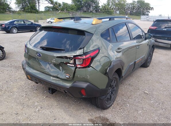 4S4GUHU64R3785033 2024 SUBARU CROSSTREK Зеленый Задняя правая четверть