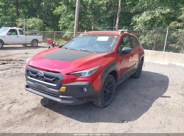 4S4GUHU65S3709164 2025 SUBARU CROSSTREK Red წინა მარცხენა ხედი სამი მეოთხედიდან