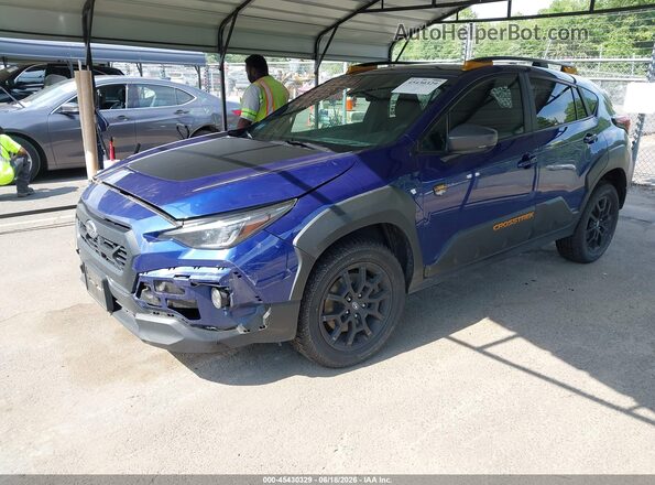 4S4GUHU65S3773141 2025 SUBARU CROSSTREK Blue Առջևի ձախ երեք քառորդ տեսարան