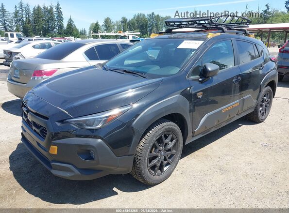 4S4GUHU69R3765618 2024 SUBARU CROSSTREK Черный Передняя левая четверть