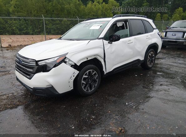 4S4SLDB67T3014498 2026 SUBARU FORESTER White წინა მარცხენა ხედი სამი მეოთხედიდან