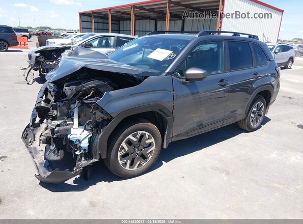 4S4SLDD66T3014781 2026 SUBARU FORESTER Gray Առջևի ձախ երեք քառորդ տեսարան