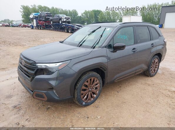 4S4SLDH69T3070689 2026 SUBARU FORESTER Gray წინა მარცხენა ხედი სამი მეოთხედიდან