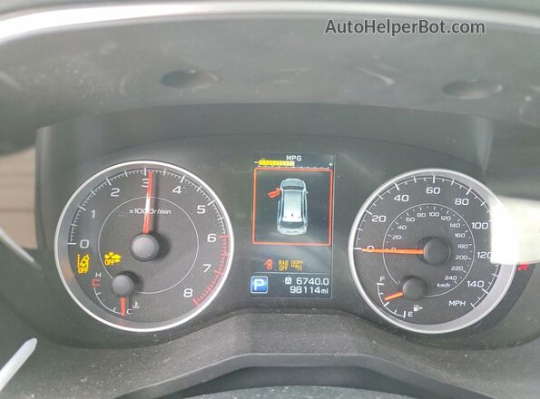 4S4WMAED3K3460315 2019 SUBARU ASCENT Бордовый Вид щитка приборов