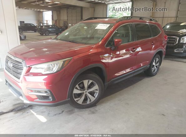 4S4WMAFD2K3421858 2019 SUBARU ASCENT Burgundy წინა მარცხენა ხედი სამი მეოთხედიდან