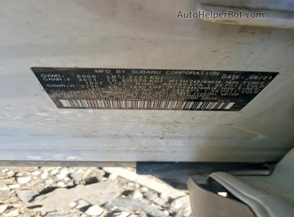 4S4WMAFD5M3457837 2021 SUBARU ASCENT Белый Вид наклейки с VIN-кодом