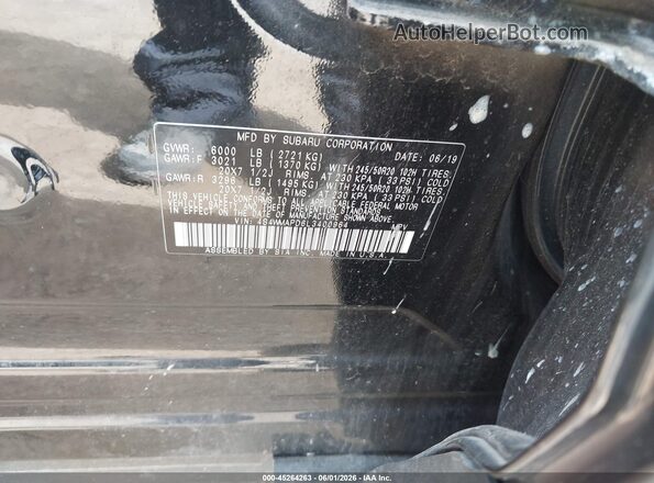 4S4WMAPD6L3400964 2020 SUBARU ASCENT Black Widok komory silnika