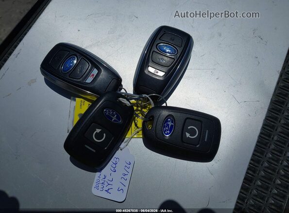 4S4WMARD4L3405237 2020 SUBARU ASCENT White Առջևի վահանակի տեսք