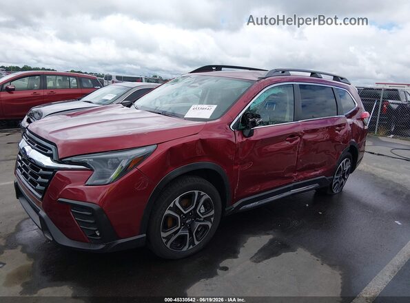 4S4WMASD9P3405086 2023 SUBARU ASCENT Red წინა მარცხენა ხედი სამი მეოთხედიდან