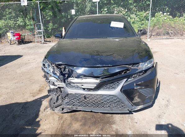 4T1B11HK9JU600331 2018 TOYOTA CAMRY Black Widok zestawu wskaźników