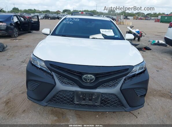 4T1B11HKXJU609927 2018 TOYOTA CAMRY White Вид щитка приладів