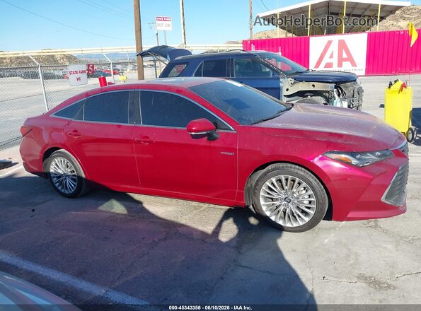 4T1B21FB5KU006322 2019 TOYOTA AVALON HYBRID Red Панорамний вид салону 360°
