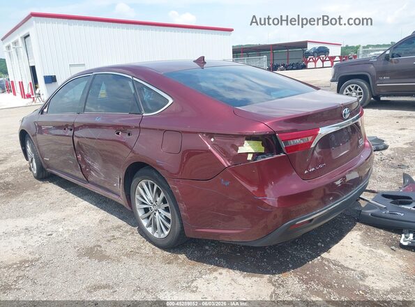 4T1BD1EB4GU054459 2016 TOYOTA AVALON HYBRID Maroon Հետևի ձախ