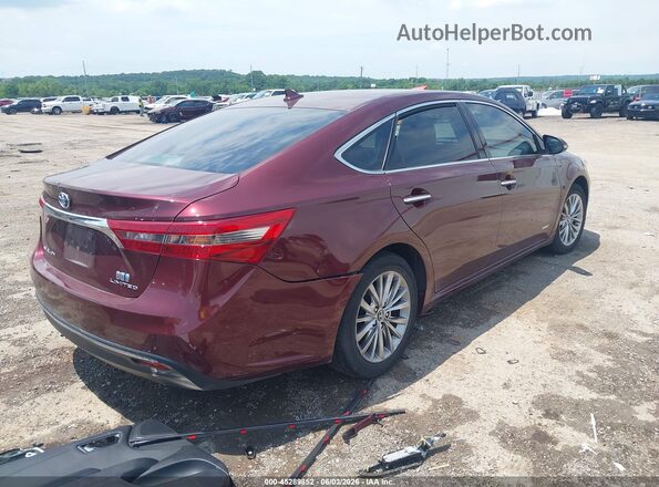 4T1BD1EB4GU054459 2016 TOYOTA AVALON HYBRID Maroon Հետևի աջ