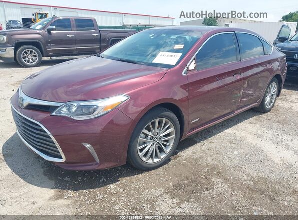 4T1BD1EB4GU054459 2016 TOYOTA AVALON HYBRID Maroon Առջևի ձախ երեք քառորդ տեսարան