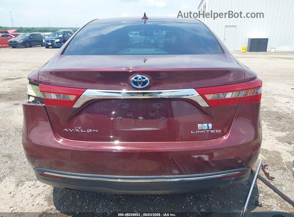 4T1BD1EB4GU054459 2016 TOYOTA AVALON HYBRID Maroon 
