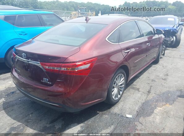 4T1BD1EB6GU055502 2016 TOYOTA AVALON HYBRID Red Հետևի աջ