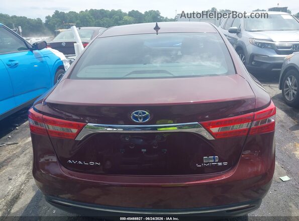 4T1BD1EB6GU055502 2016 TOYOTA AVALON HYBRID Red 