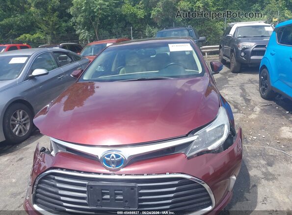 4T1BD1EB6GU055502 2016 TOYOTA AVALON HYBRID Red Սարքավորումների վահանակի տեսք