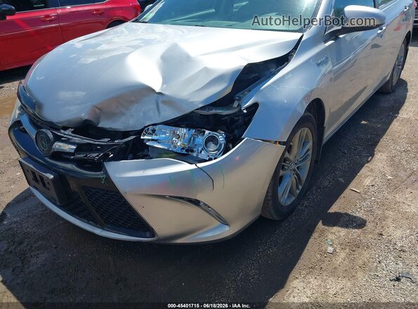 4T1BD1FK8GU195663 2016 TOYOTA CAMRY HYBRID Silver Front view