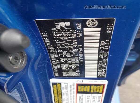 4T1BF1FK0HU757079 2017 TOYOTA CAMRY Синий Вид подкапотного пространства