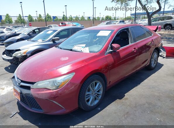4T1BF1FK2GU595177 2016 TOYOTA CAMRY Red Przód lewy