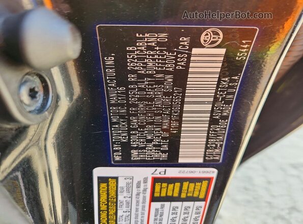 4T1BF1FK3GU565217 2016 TOYOTA CAMRY Black Engine compartment view
