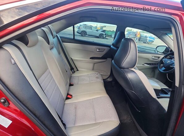 4T1BF1FK3HU641875 2017 TOYOTA CAMRY Бордовый Вид задних сидений