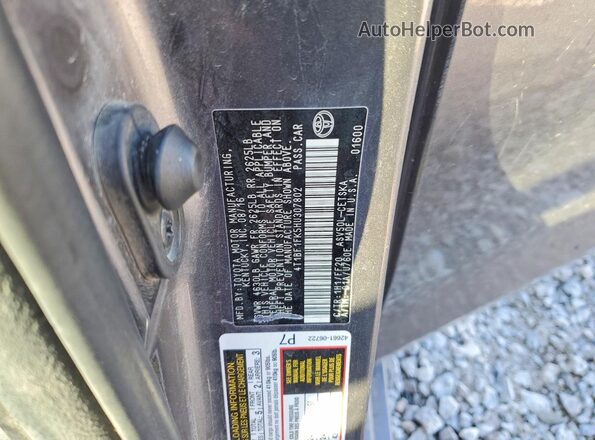 4T1BF1FK5HU307802 2017 TOYOTA CAMRY Gray 
