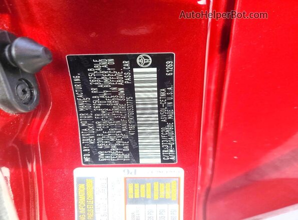4T1BF1FK7GU537775 2016 TOYOTA CAMRY Burgundy 