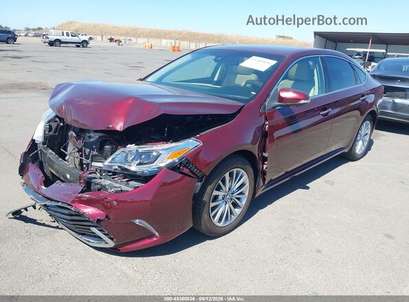 4T1BK1EB2HU252657 2017 TOYOTA AVALON Red წინა მარცხენა ხედი სამი მეოთხედიდან