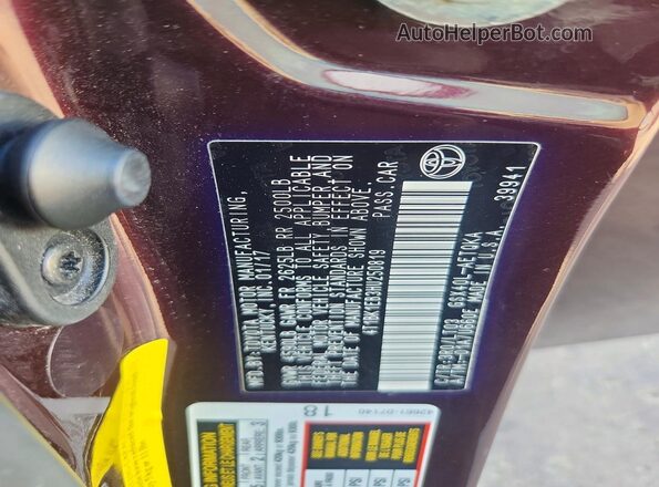 4T1BK1EB3HU250819 2017 TOYOTA AVALON Burgundy Widok komory silnika