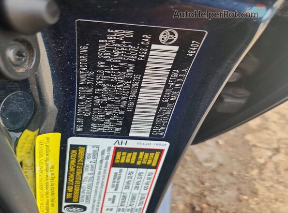 4T1BK1EB4GU208335 2016 TOYOTA AVALON Черный 
