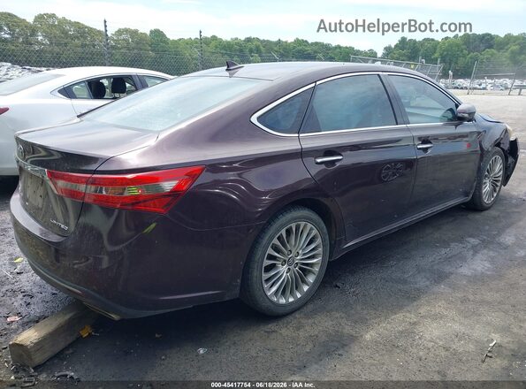 4T1BK1EB7GU212119 2016 TOYOTA AVALON Purple Rear right