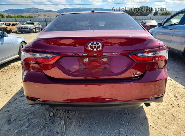 4T1C11BK0MU021374 2021 TOYOTA CAMRY Red Vista trasera