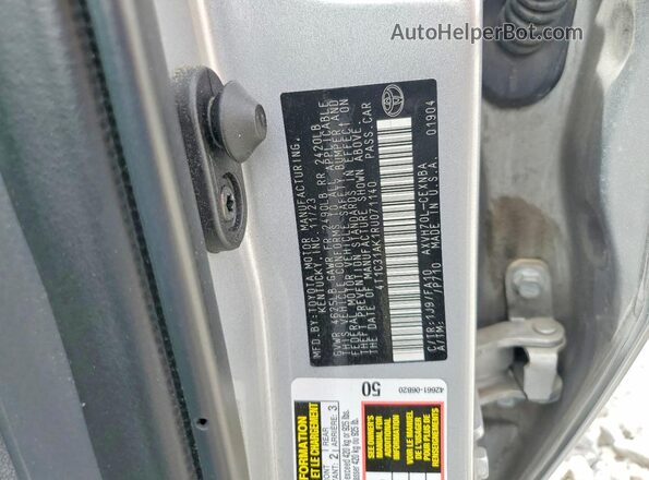 4T1C31AK1RU071140 2024 TOYOTA CAMRY Silver Вид наклейки з VIN-кодом