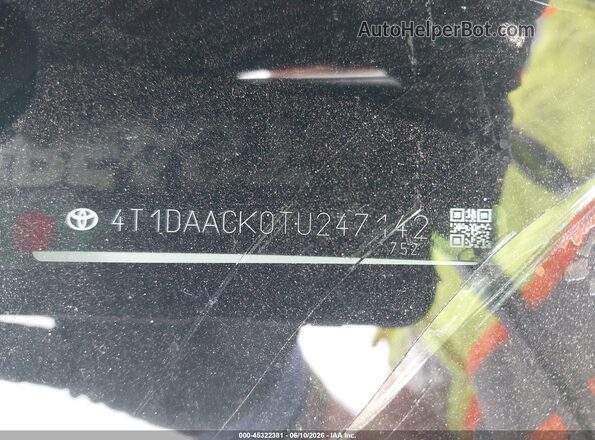 4T1DAACK0TU247142 2026 TOYOTA CAMRY White 