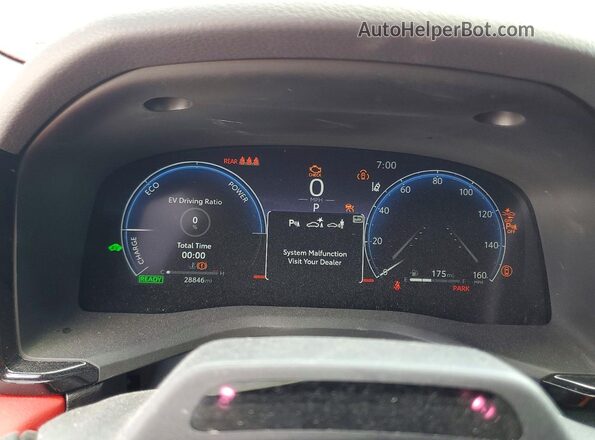 4T1DAACK1SU117837 2025 TOYOTA CAMRY Red Instrument cluster view