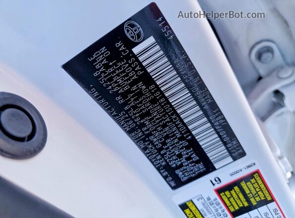 4T1DAACK1SU181618 2025 TOYOTA CAMRY White 
