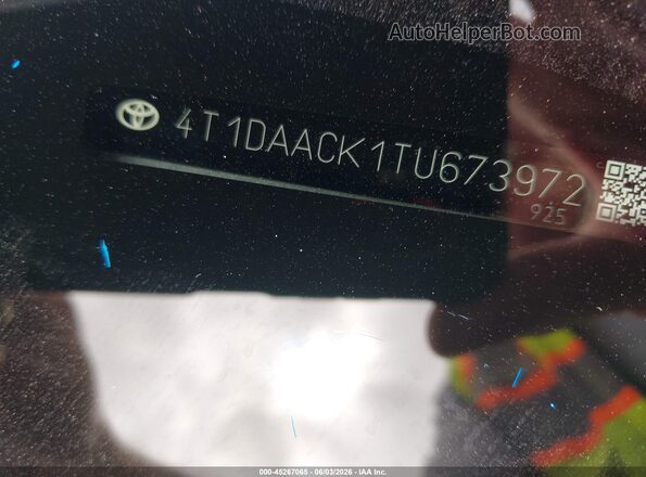 4T1DAACK1TU673972 2026 TOYOTA CAMRY Gray Engine compartment view
