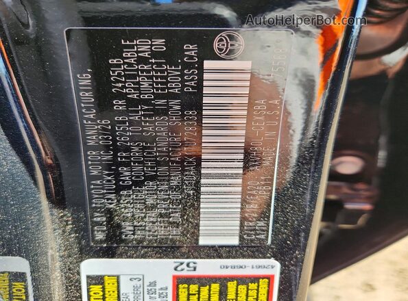 4T1DAACK1TU728338 2026 TOYOTA CAMRY Black VIN sticker view