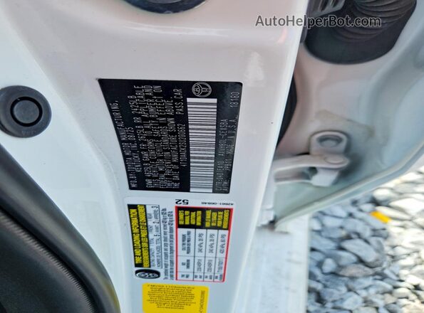 4T1DAACK2SU200662 2025 TOYOTA CAMRY White Вид наклейки з VIN-кодом