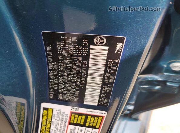 4T1DAACK2SU541009 2025 TOYOTA CAMRY Blue 