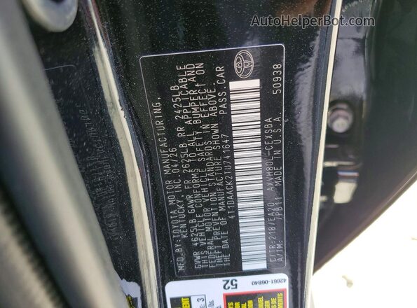 4T1DAACK2TU741647 2026 TOYOTA CAMRY Черный Вид подкапотного пространства