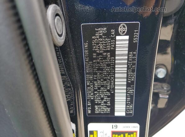 4T1DAACK3TU711329 2026 TOYOTA CAMRY Черный 